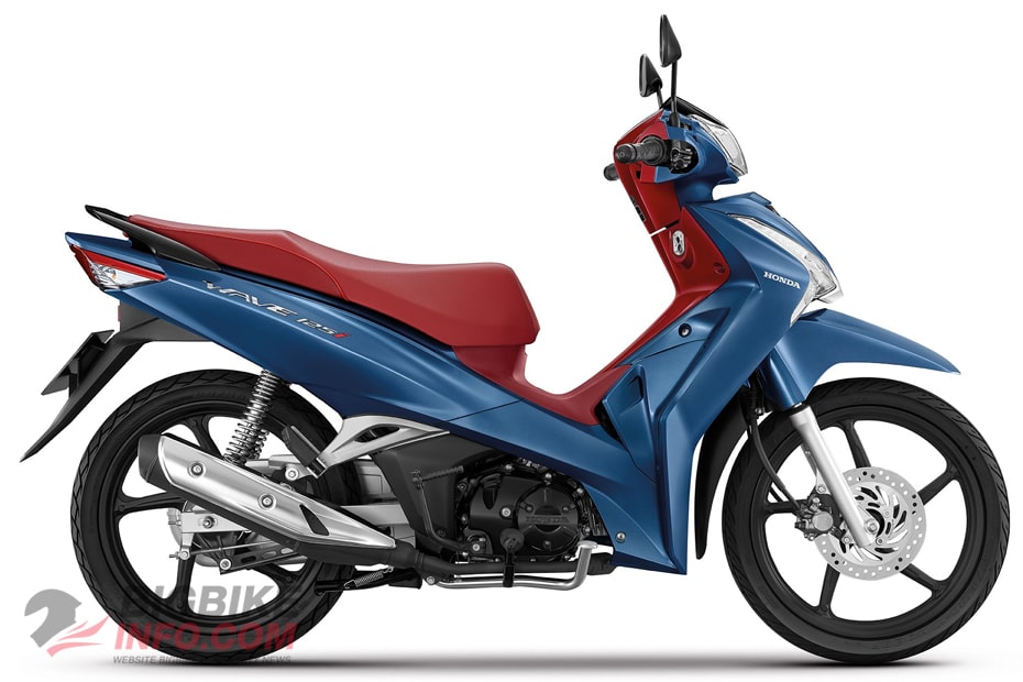 New Honda Wave125i 2021 ล้อแม็ก น้ำเงิน-แดง
