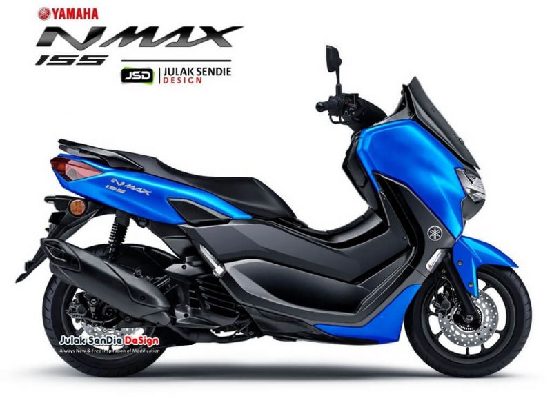 All New Yamaha Nmax 155 สีฟ้า