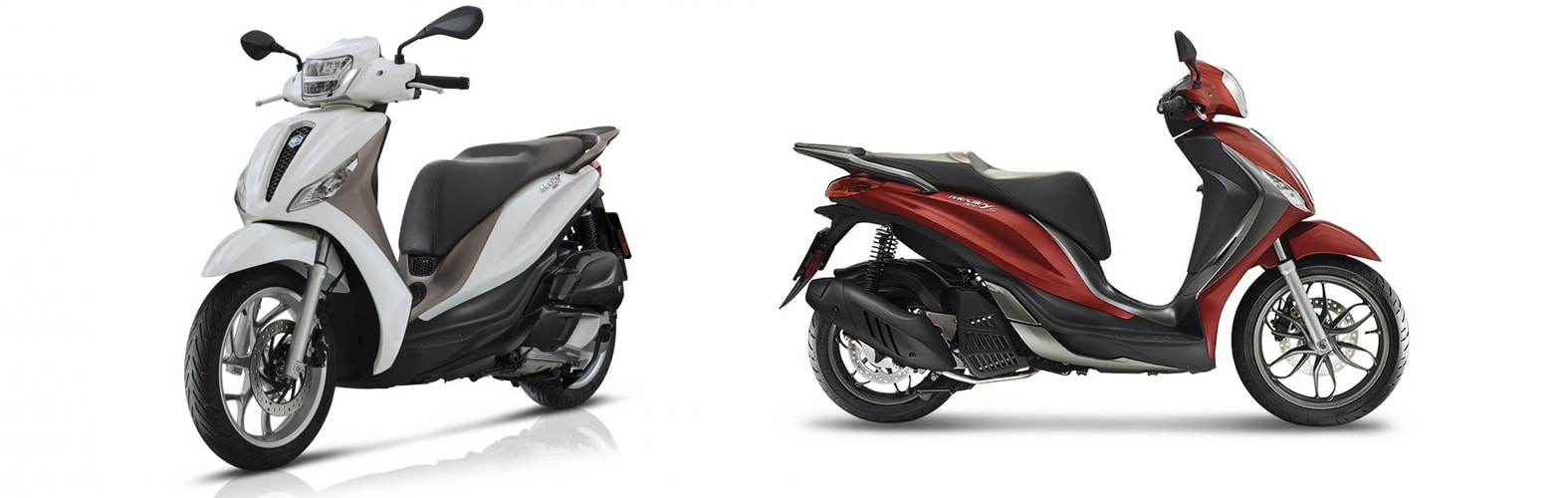 Piaggio Medley สีขาวและสีแดง