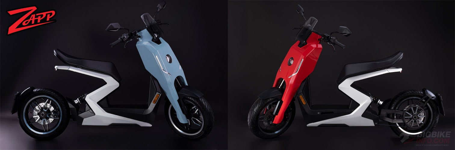 Zapp i300 สีฟ้าและสีแดง