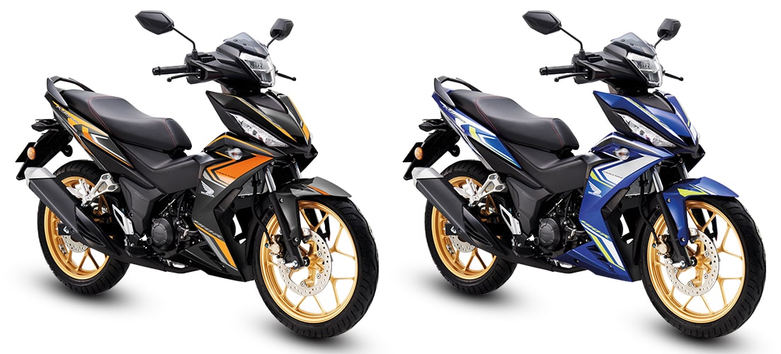 RS150R 2020 ใหม่ สีดำและสีน้ำเงิน