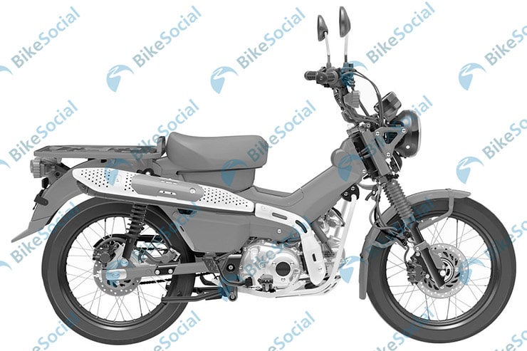 ภาพสิทธิบัตรใหม่ Honda Hunter Cub ช่วงข้าง