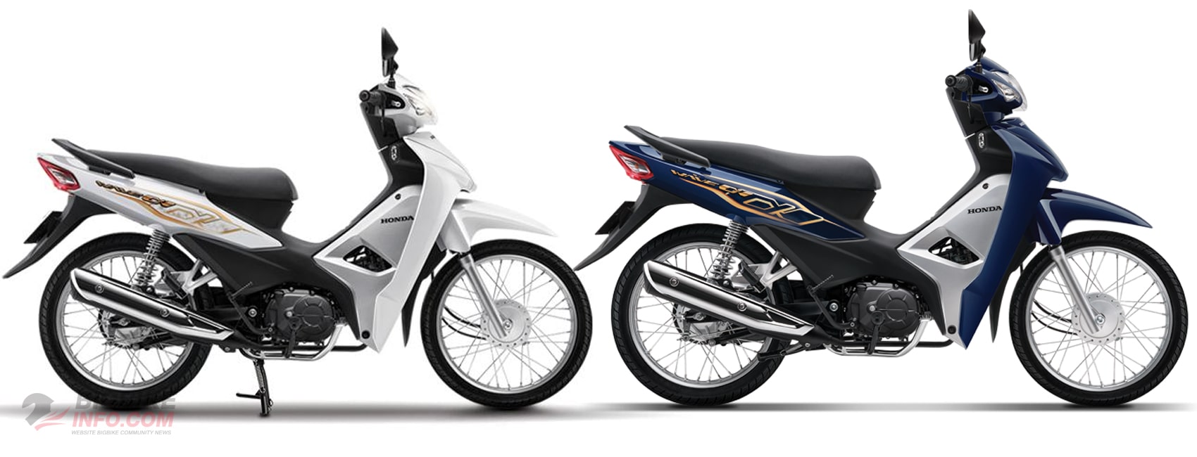 Honda Wave Alpha 110 2020 สีใหม่ สีขาวและสีน้ำเงินเข้ม