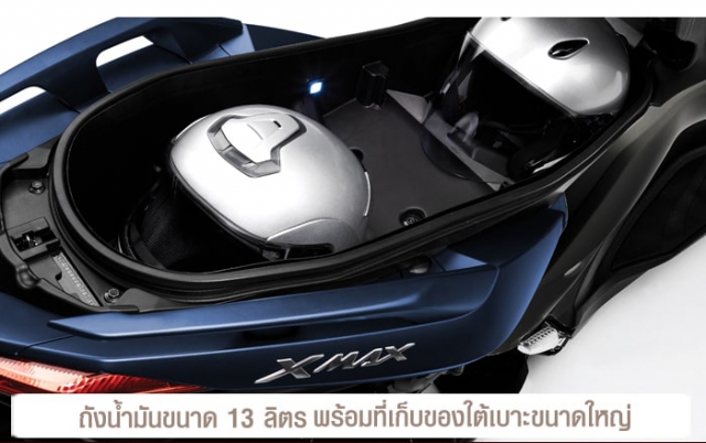 Yamaha NMAX 300 ถังน้ำมันขนาด 13 ลิตร พร้อมที่เก็บของใต้เบาะขนาดใหญ่
