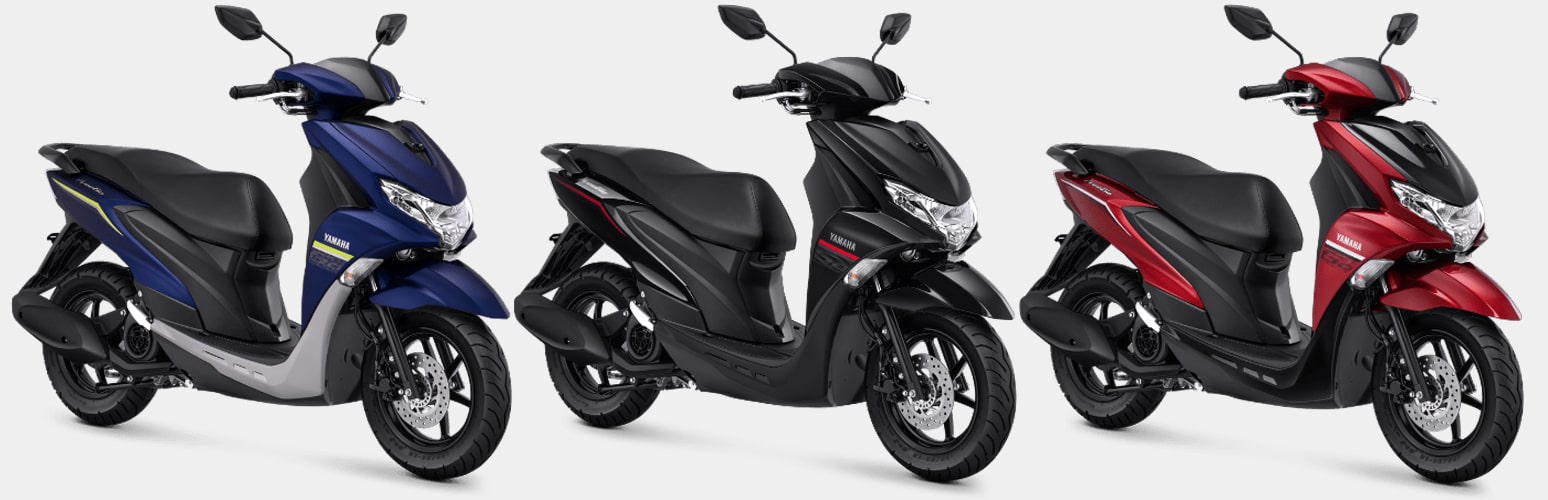 ยามาฮ่า Freego 125 2021 สีน้ำเงิน สีดำและสีแดง