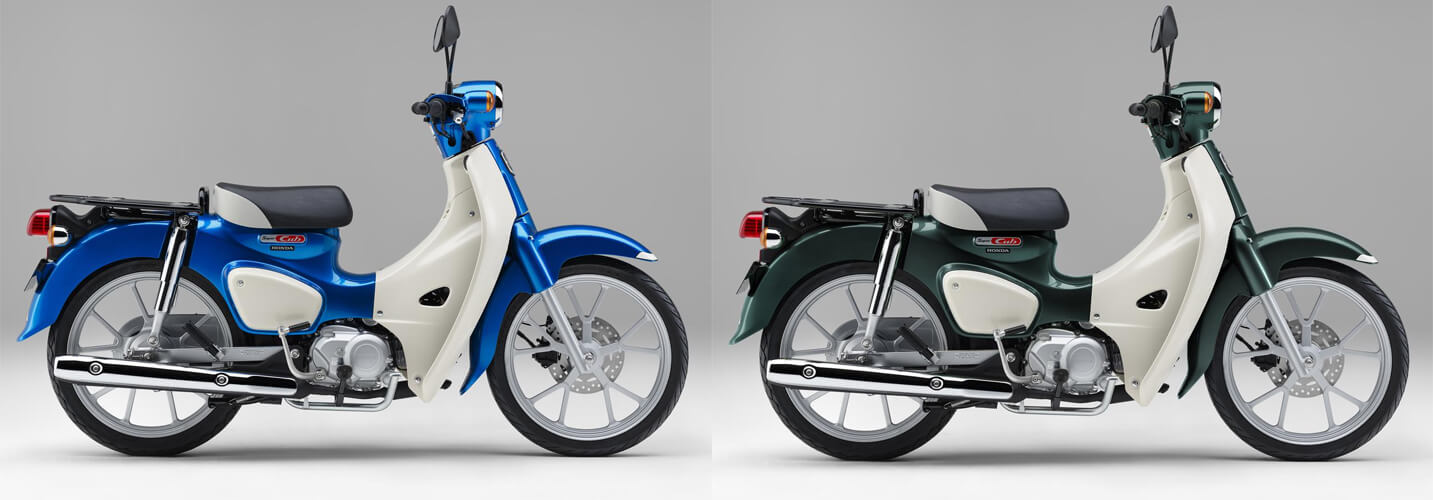 New Super Cub 110 2022 สีน้ำเงินและสีเขียว