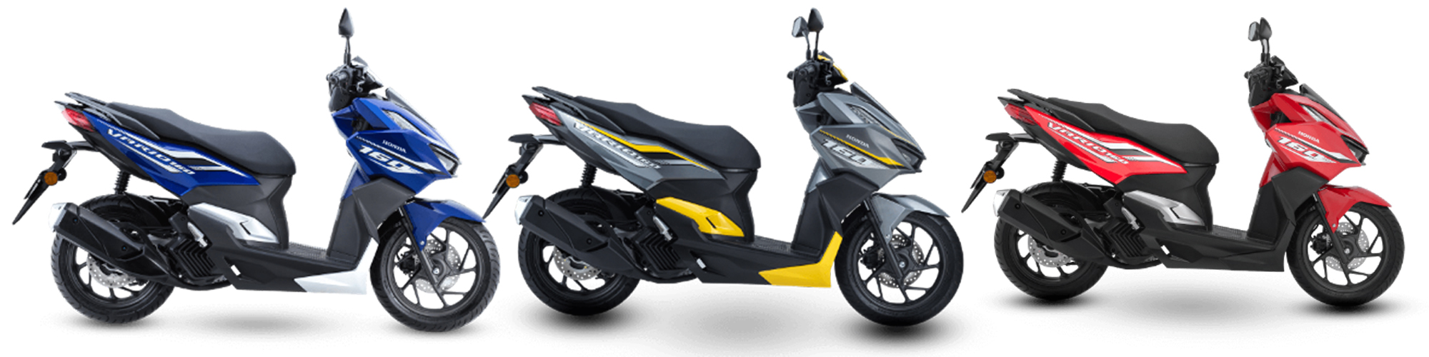 New Vario 160 2023 สีน้ำเงิน สีเทา-เหลือง สีแดง