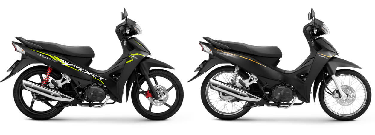 New Blade 2023 สีดำ-เขียว สีดำ