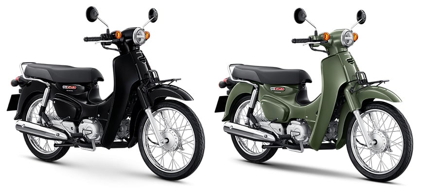 new super cub 2023 สีดำ สีเขียว
