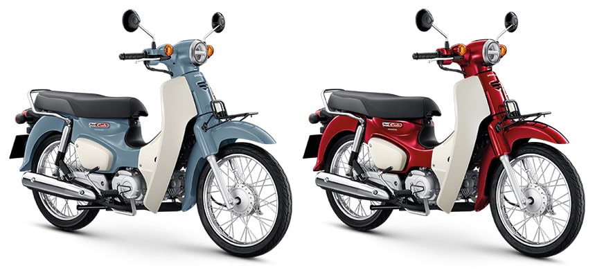 new super cub 2023 สีเทา สีแดง