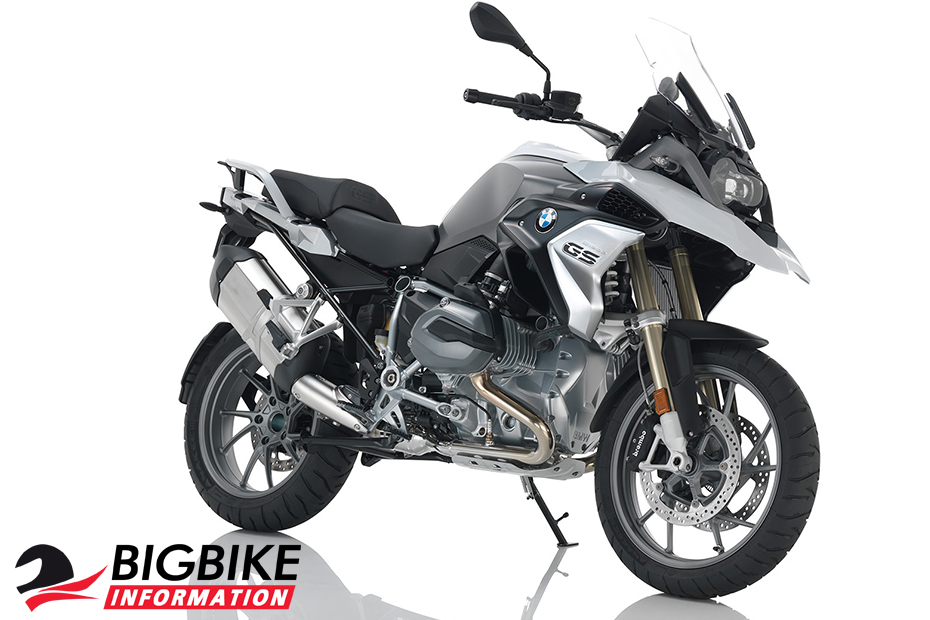 ภาพ BMW R 1200GS สีเทา-ขาว ด้านหน้า
