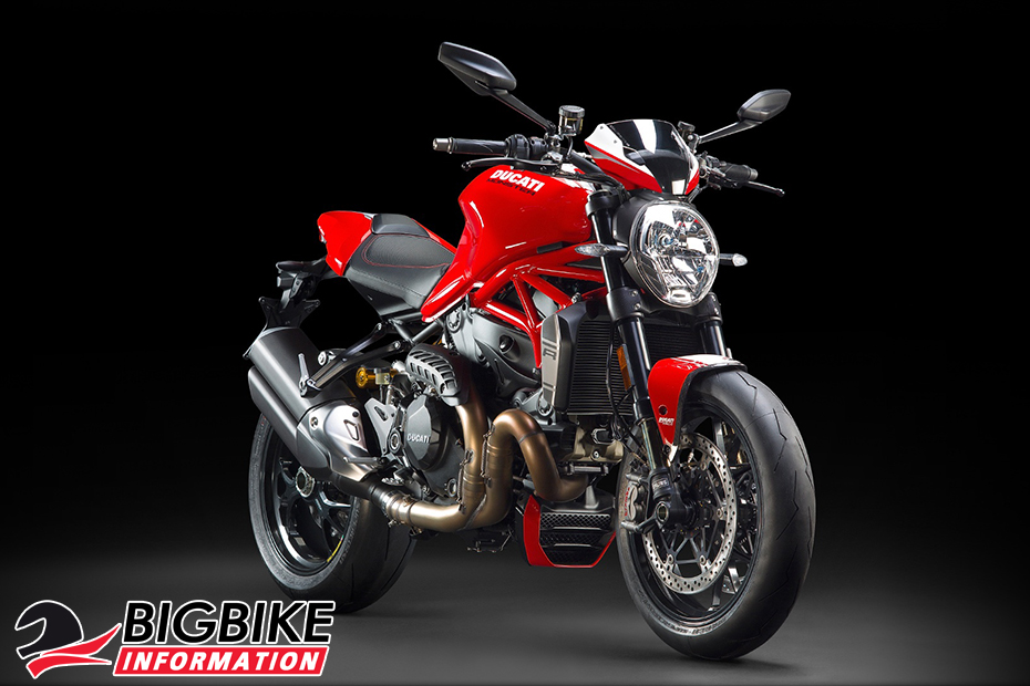 ภาพ Ducati Monster 1200 R สีแดง ด้านหน้า