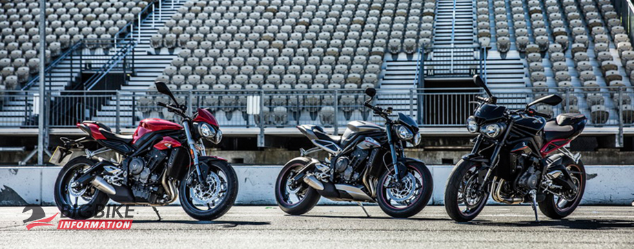 ภาพ TRIUMPH STREET TRIPLE 675 สีแดง สีเงิน สีดำ