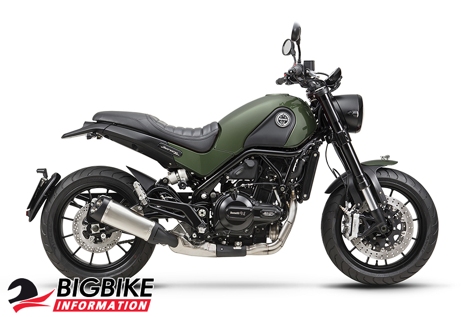 ภาพ Benelli Leoncino 500 สีเขียว ด้านข้าง