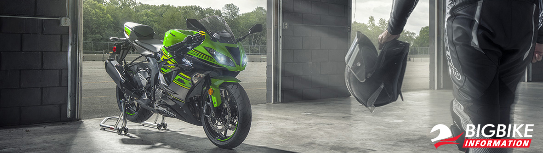 ภาพ ninja zx-6r ปี 2018 สีเขียว