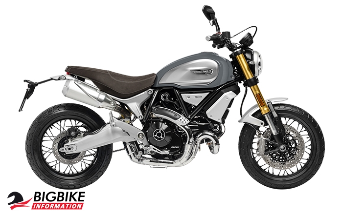 ภาพ Scrambler 1100 Sport สีบอร์นเงิน ด้านข้าง