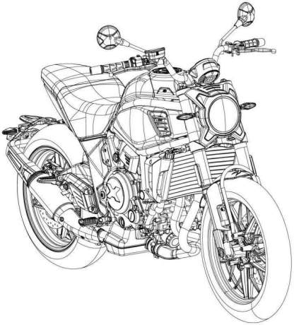 สิทธบัตรใหม่จาก CFMoto เครื่องยนต์ 650cc ภาพร่าง CG เต็มคัน