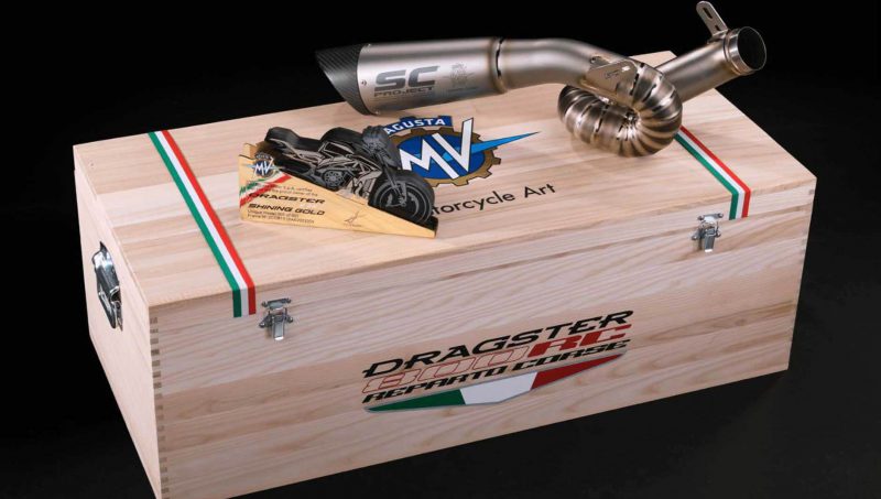 Dragster 800 RC รุ่น Shining Gold ท่อไอเสีย