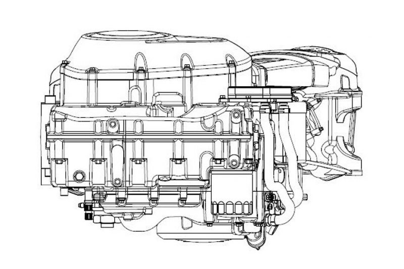 เครื่องยนต์ V-TWIN ( ด้านข้าง )