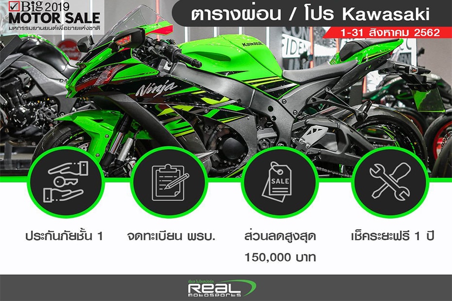 โปรโมชั่นล่าสุด Kawasaki Ninja Series ประจำเดือนสิงหาคม 2562