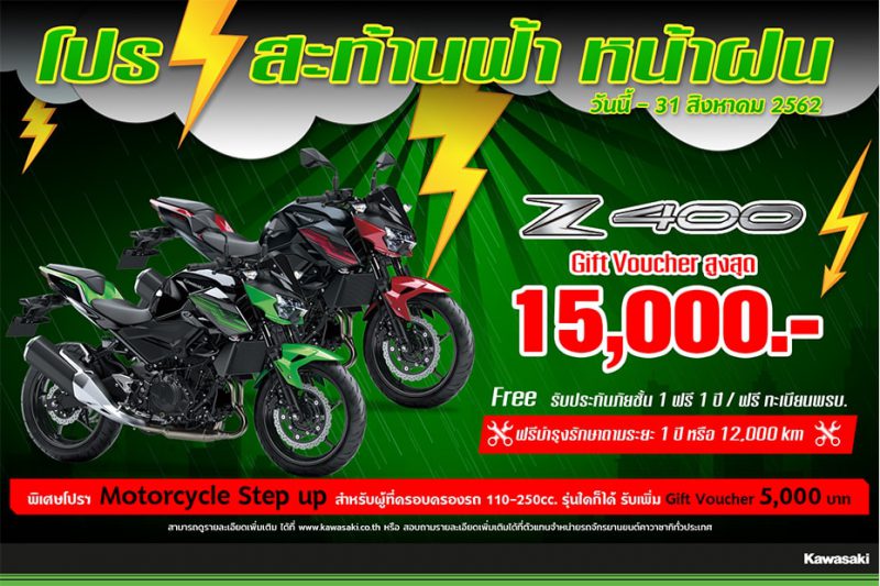โปรโมชั่น คาวาซากิ รุ่น Z 400 , Z 400 SE (2019)