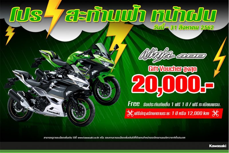 โปรโมชั่น คาวาซากิ รุ่น NINJA 400 (2018 - 2019)