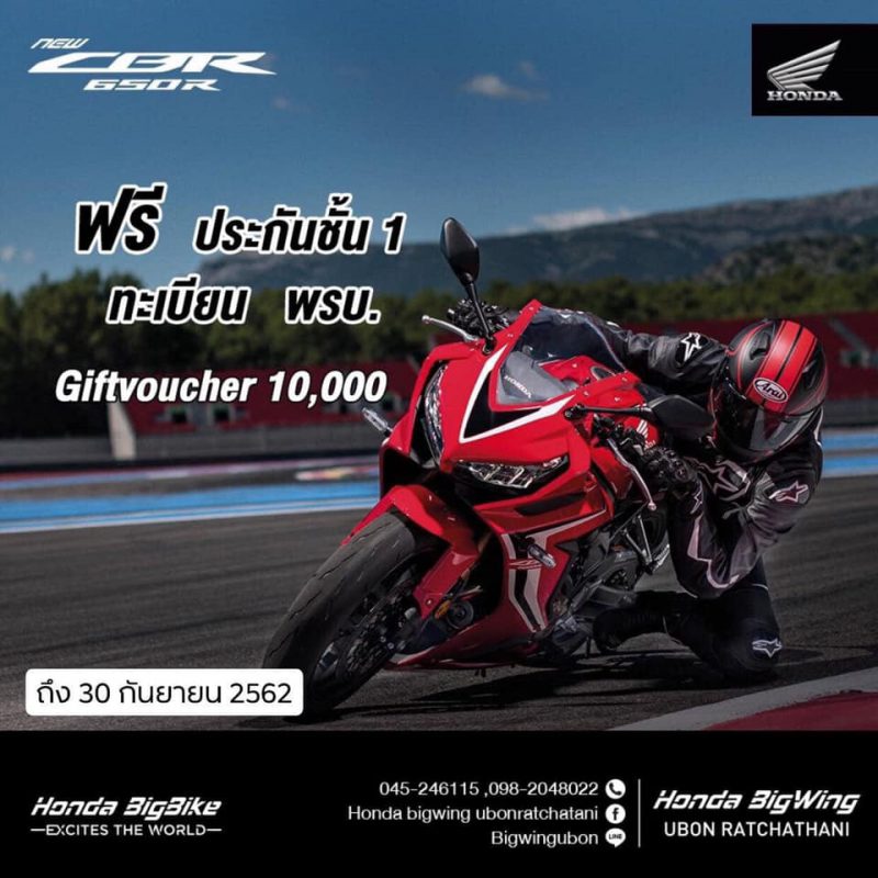 สำหรับโปรโมชั่นของ New Honda CBR 650R