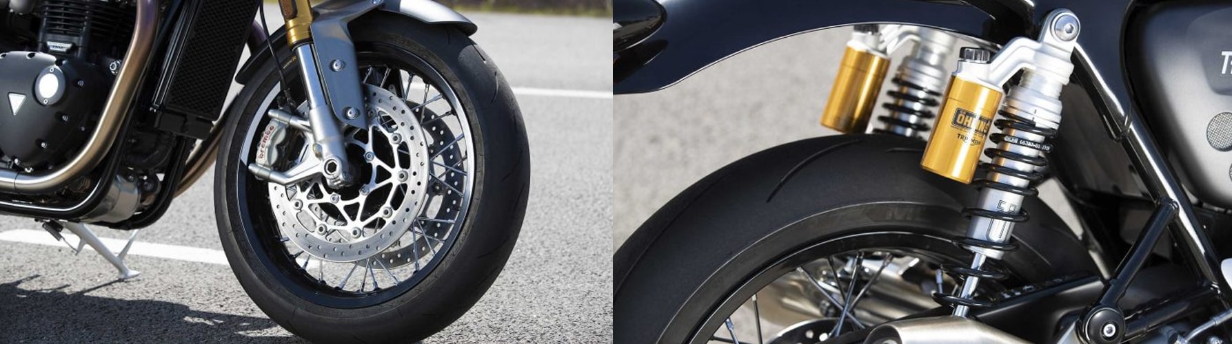 Thruxton RS 2020 ระบบกันสั่นสะเทือนและระบบเบรก