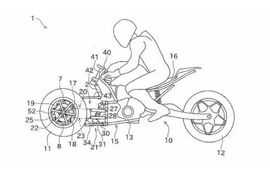 Kawasaki ยื่นสิทธิบัตรใหม่ ในสหรัฐอเมริกา สำหรับการพัฒนาจักรยานยนต์สามล้อ