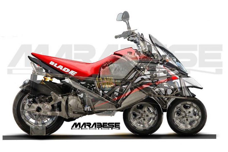 Marabese เผยแนวคิด Blade Bike จักรยานยนต์สามล้อเรียง