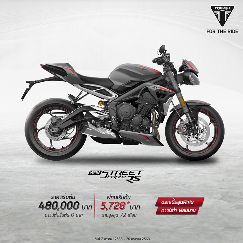 โปรโมชั่นไทรอัมพ์ รุ่น New Street Triple RS ประจำเดือนมกราคม 2563