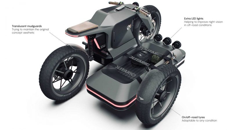 ภาพจักรยานยนต์ไฟฟ้า Sidecar BMW Motorrad x ESMC รถจักรยานยนต์ไฟฟ้าสไตล์ออฟโรด ด้านบน