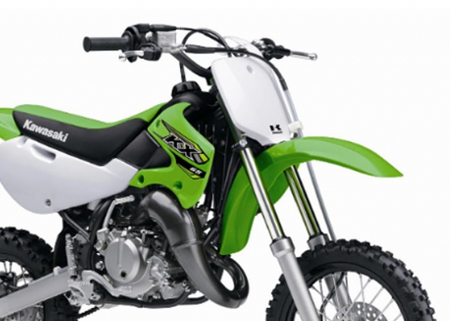 Kawasaki KX65 ด้านหน้า