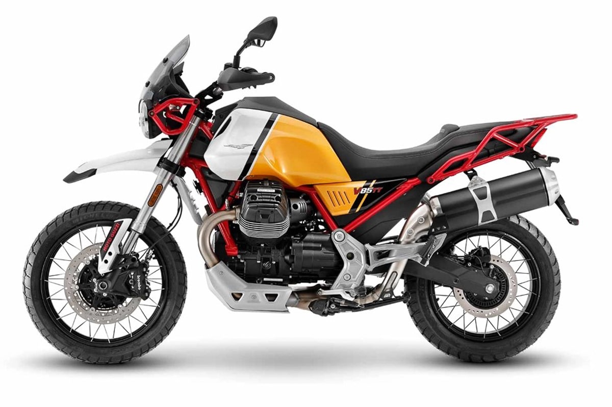 Moto Guzzi V85 TT สีขาว-เหลือง