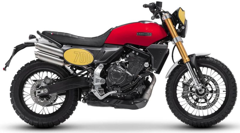 New Cavallero 700 Scrambler 2023 สีแดง
