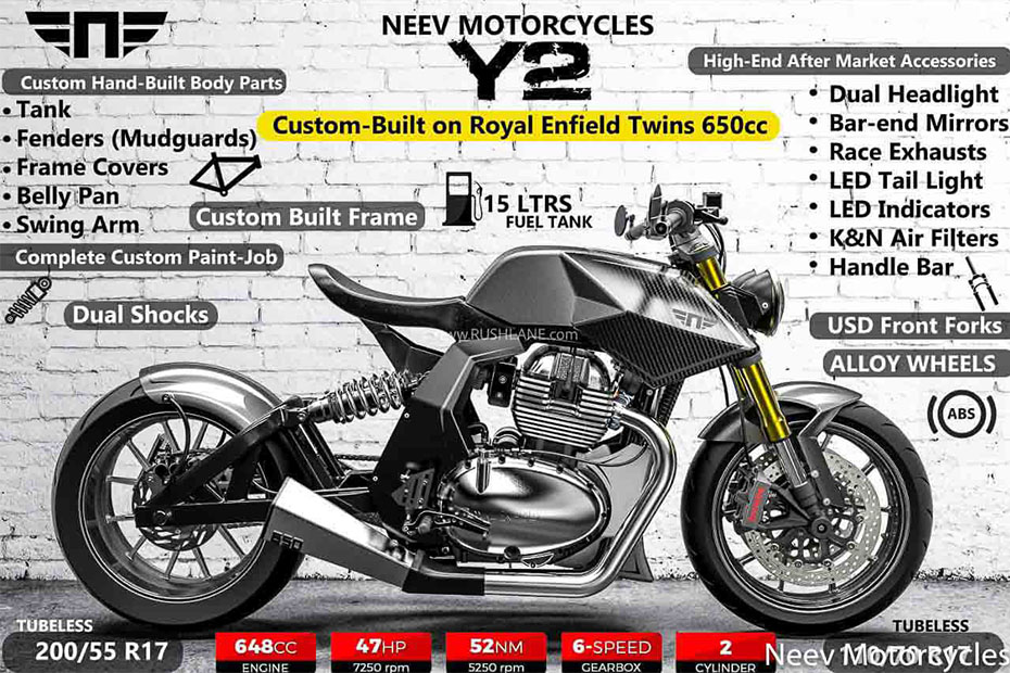 Royal Enfield Y2 650 แนวคิด Custom bike โดย Neev Motorcycles