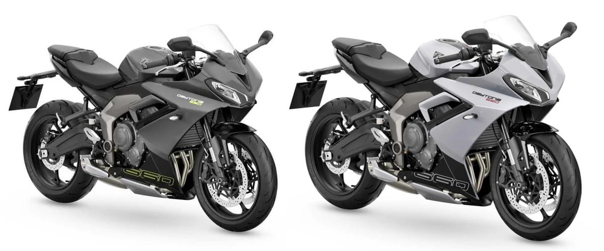 Triumph Daytona 660 2024 สีดำ สีเทา