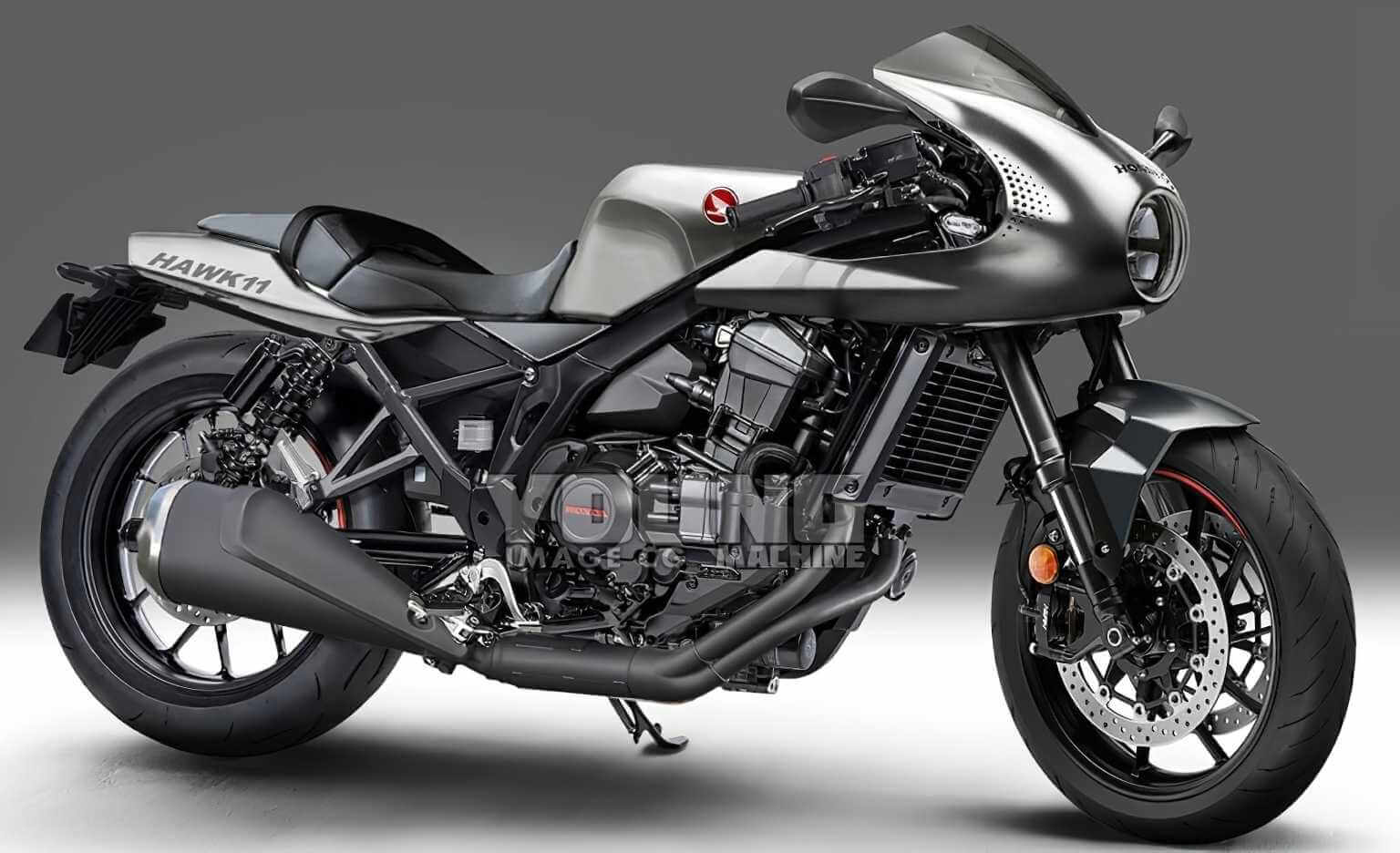 ภาพกราฟิก Honda Hawk 11 café racer