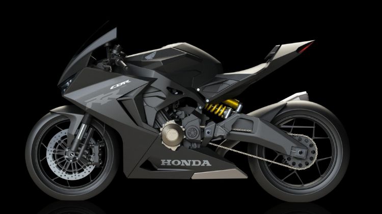 ภาพเรนเดอร์ Honda CBR750R ช่วงข้าง