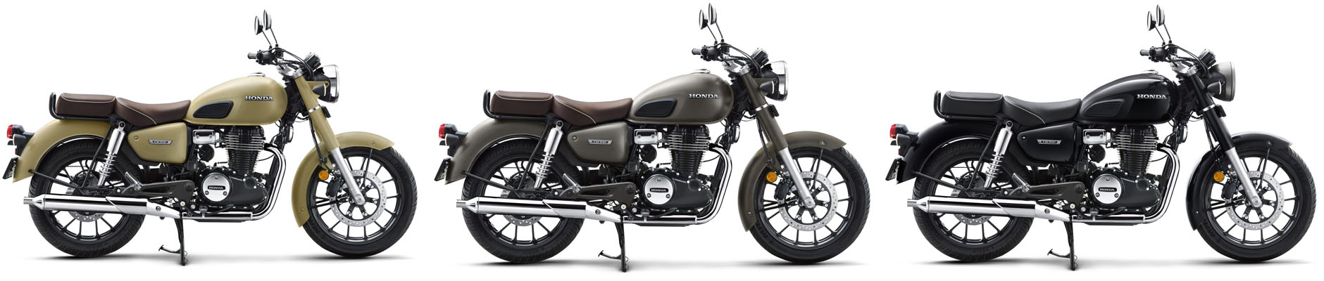 ฮอนด้า CB350 2024 สีเบจ สีน้ำตาล สีดำ