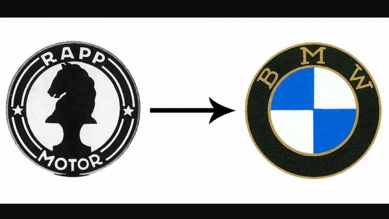 โลโก้ BMW เดิมและโลโก้ปัจจุบัน